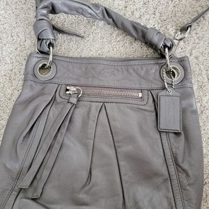 Coach crossbody silver purse